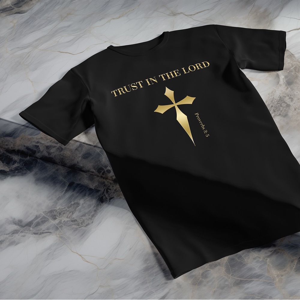 Men’s Shirt Trust In The LORD Christian Bible Verse T-Shirt